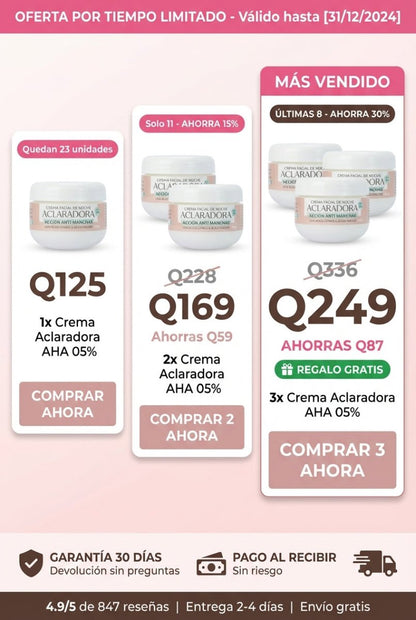 Crema Aclaradora AHA 05% - Beautyguate